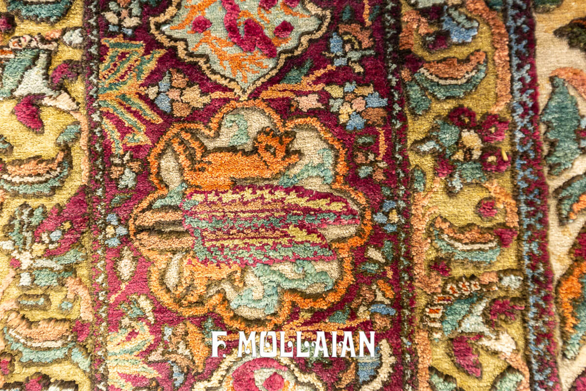 Kashan Mohtasham Pictorial Souf Silk Rug n°:549447